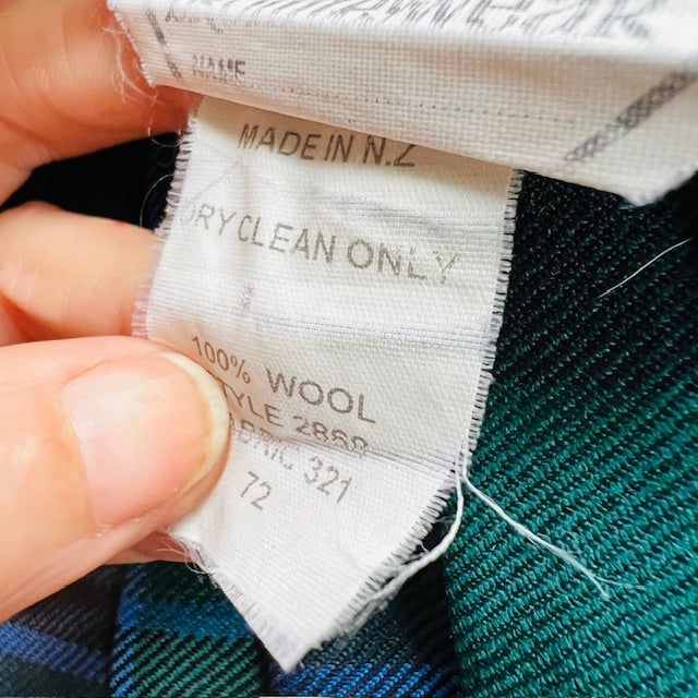 BROMLEYWEAR / wool kilt / school uniform - OGHS / made in nz / s (3881485863565554275)