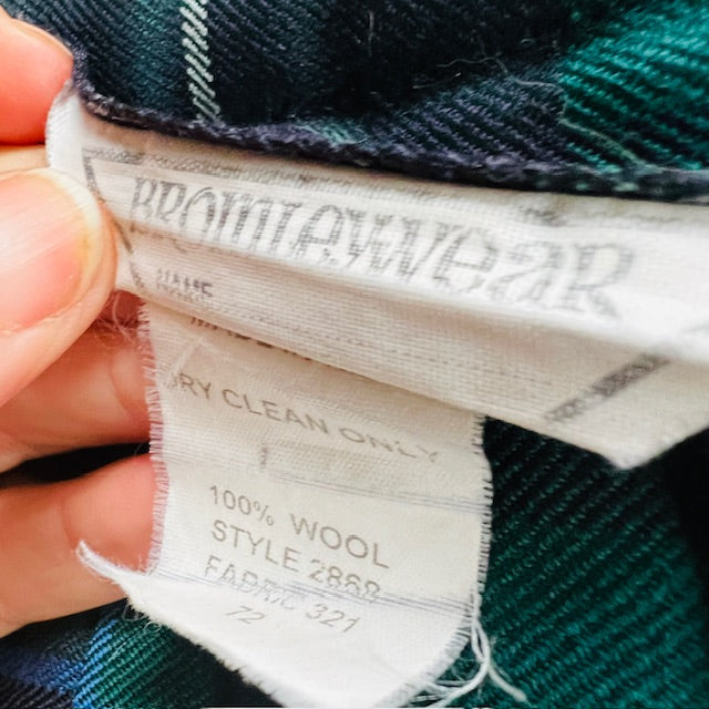BROMLEYWEAR / wool kilt / school uniform - OGHS / made in nz / s (3881485865101138650)