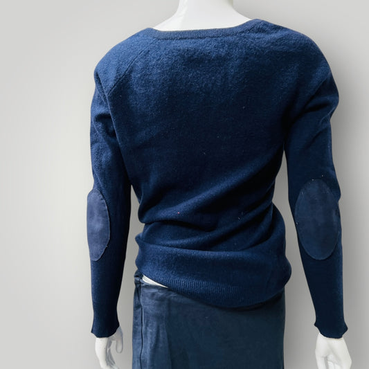 100% cashmere / soft v neck jumper / s (3881486119570349370)