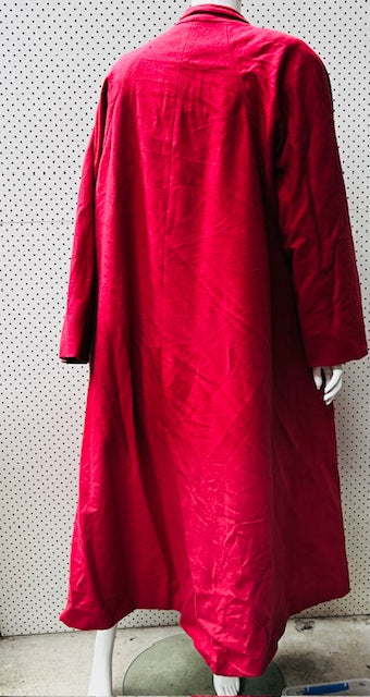 1990s british vintage / cashmere + wool / PRIVATE LINE raspberry overcoat / L (3881658265683755837)