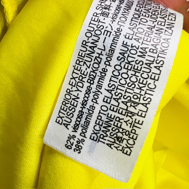 ZARA / bright yellow midi skirt / m (3881742284630160264)