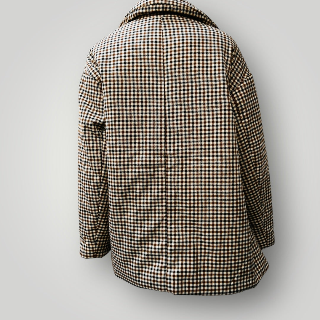 Fashion Union / fitted puffer jacket in check / 14 (3882612592156095679)