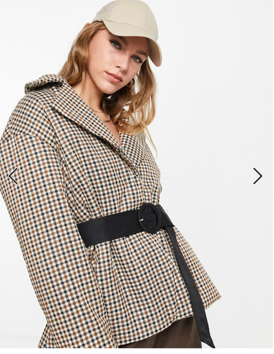 Fashion Union / fitted puffer jacket in check / 14 (3882613804600139750)