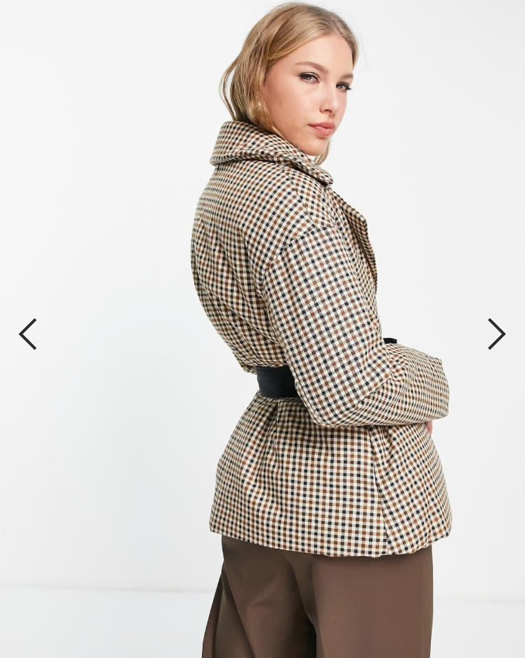 Fashion Union / fitted puffer jacket in check / 14 (3882613808751997119)