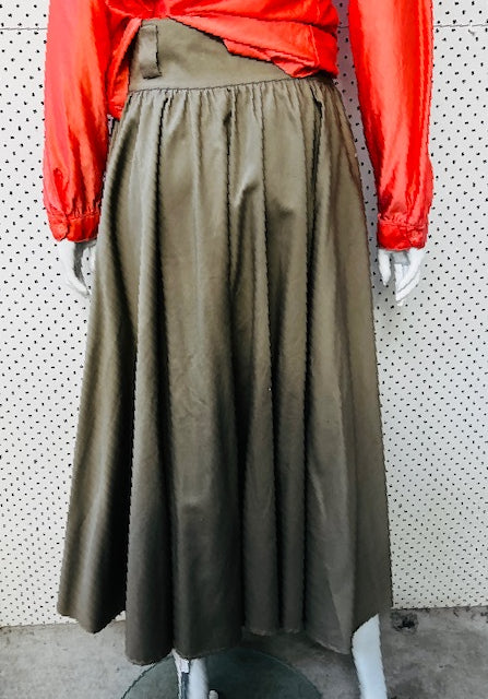 VINTAGE / Gailord 70's pink prairie collar ruffled body shirt / s (3882774861308085288)