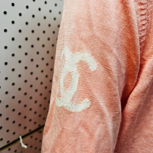 pink / wool cardigan / made in france / 38 (3882864769865302902)