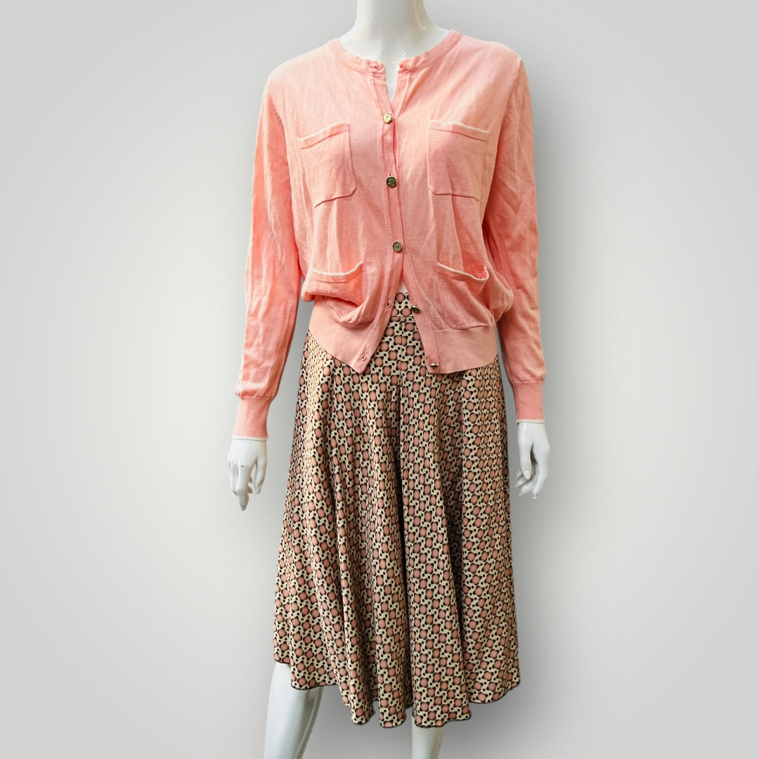 pink / wool cardigan / made in france / 38 (3882865103637843002)