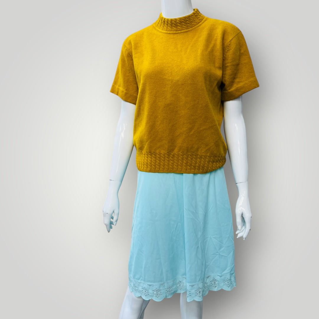 NZ vintage / turquoise slip / s (3883203706220284152)