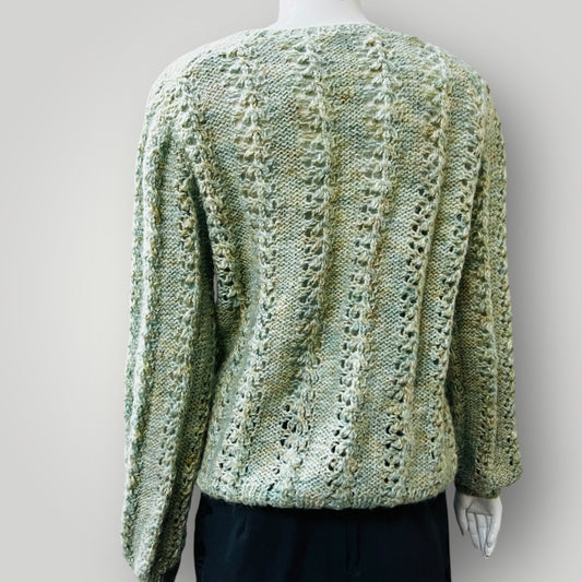 hand knitted / soft wool cardigan / s/m (3883291595168573340)