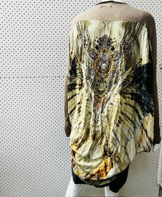 CAMILLA / oversized silk top / one size (3883307792774026296)
