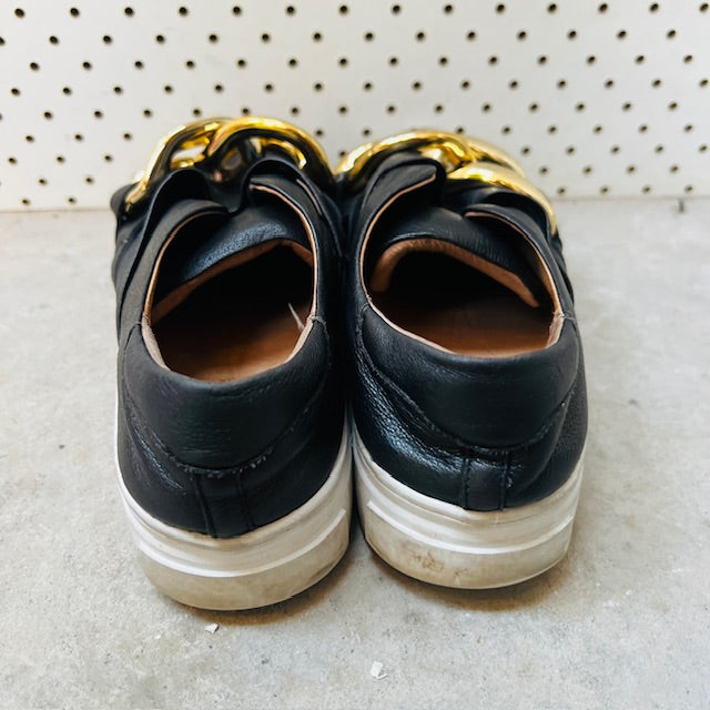 JO MERCER / temple sneakers in black leather / 38 (3883479582433019712)