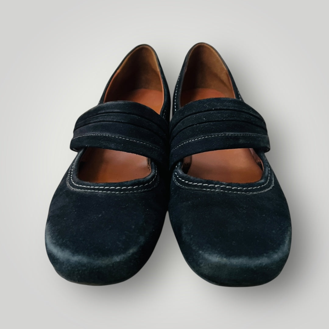 HOTTER / suede mary-jane flats / 41 (3883480154128781602)