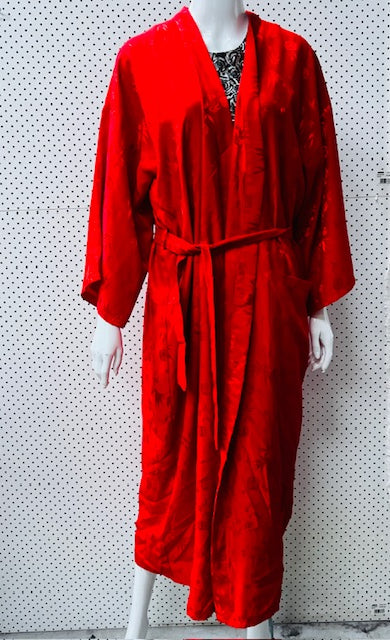 kimono style / ROBE / red / one size Vintage & retro