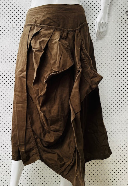 HANDMADE / linen skirt / s (3883988427000511469)