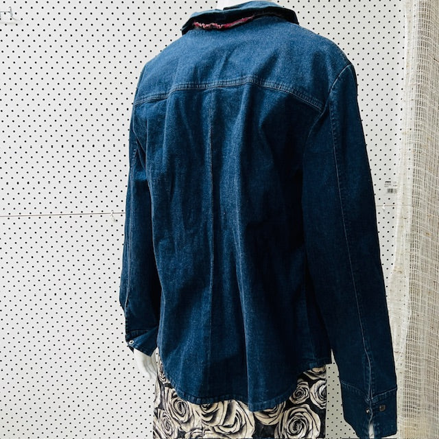 2000s nz vintage / VERGE / denim chore jacket / L / nz made (3883996311549956686)