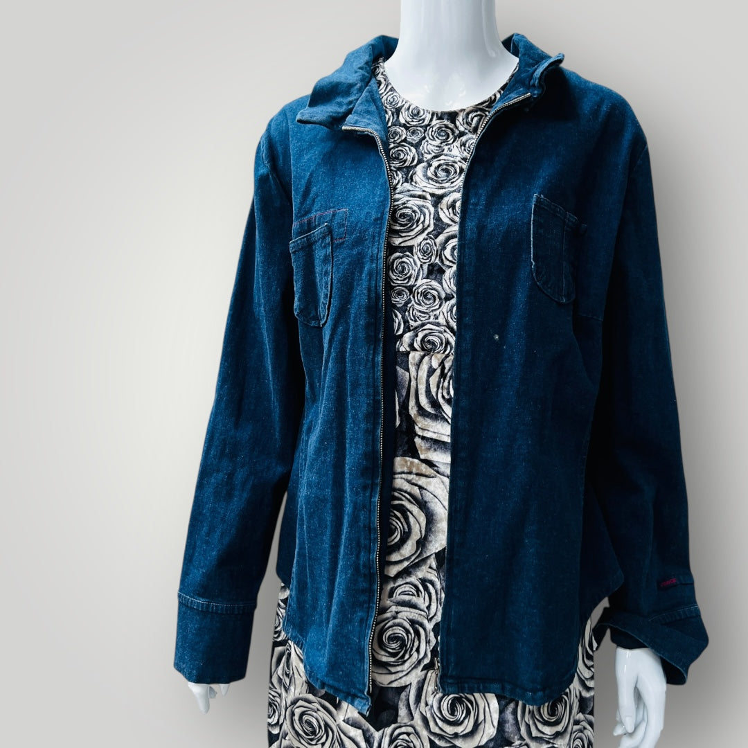 2000s nz vintage / VERGE / denim chore jacket / L / nz made (3883996667594213569)