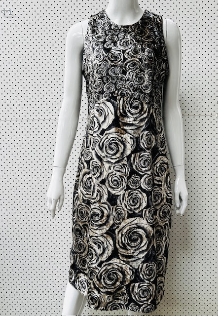 velvet / sleeveless floral dress / s (3884067012013956438)