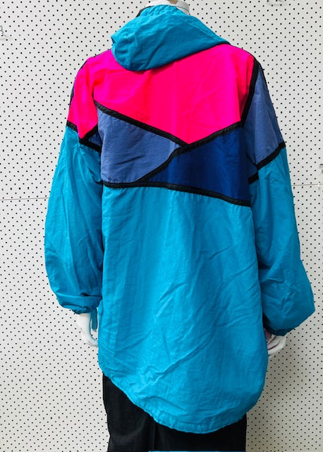 1990s nz vintage / colour block windbreaker / L / made in nz (3884507893316010598)
