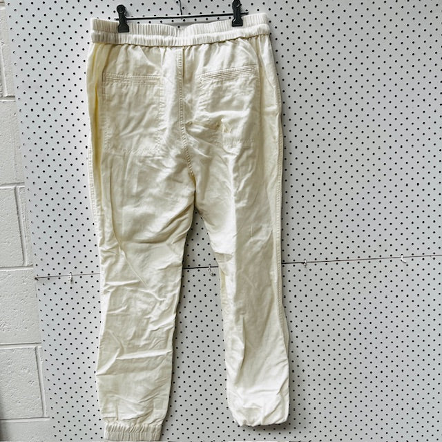 COUNTRY ROAD / white linen joggers / 10 (3884591615112392990)