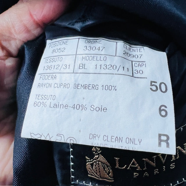 vintage LANVIN / lightweight wool+silk blazer / 50 Jackets