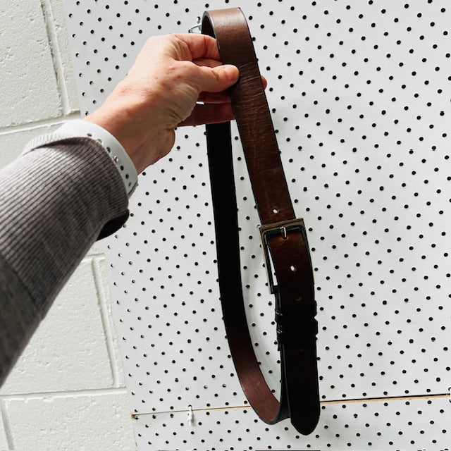 brown / mens leather belt / L (3884591741407745086)