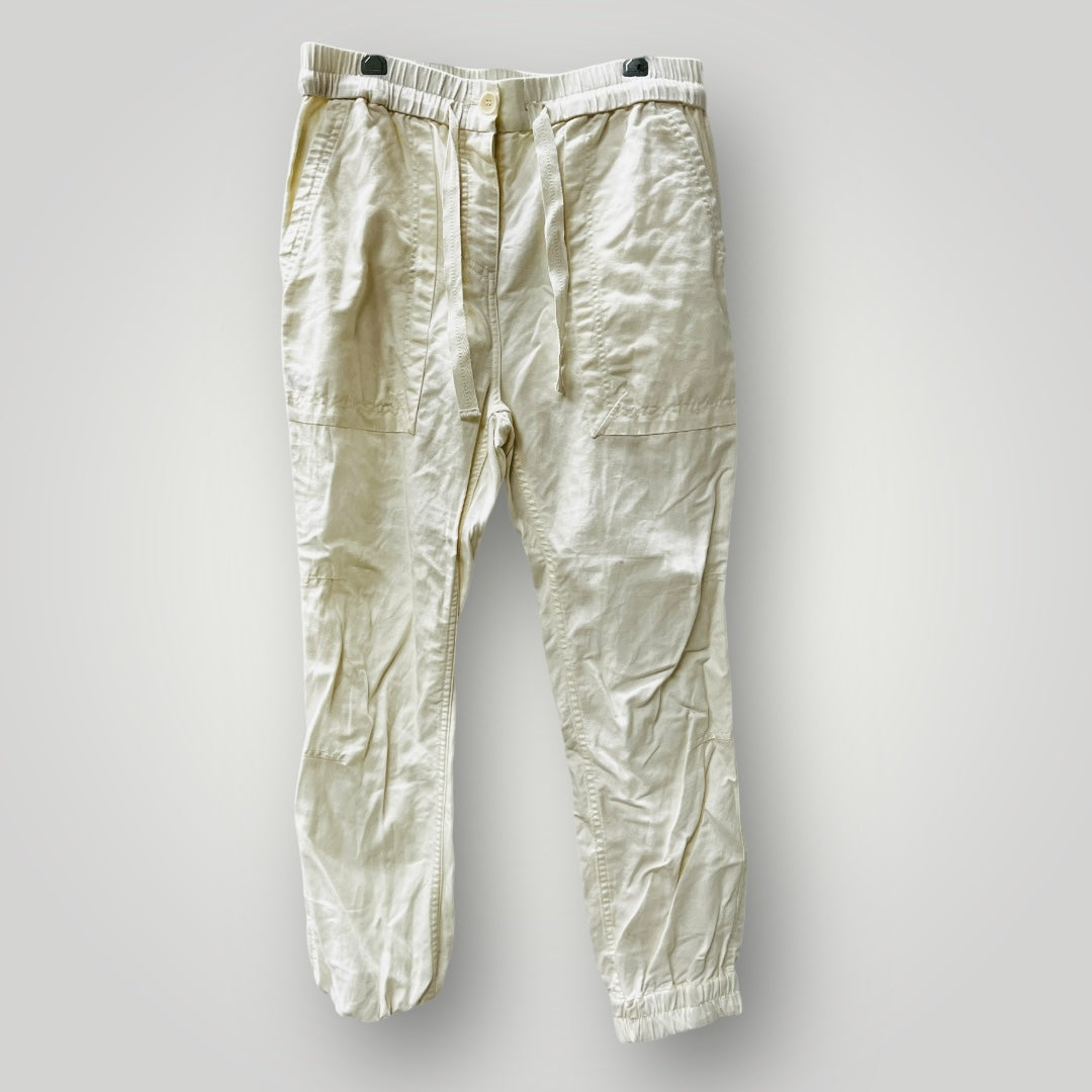 COUNTRY ROAD / white linen joggers / 10 (3884592053563248475)