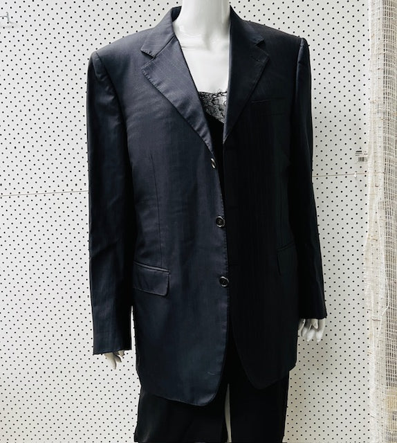 vintage LANVIN / lightweight wool+silk blazer / 50 Jackets