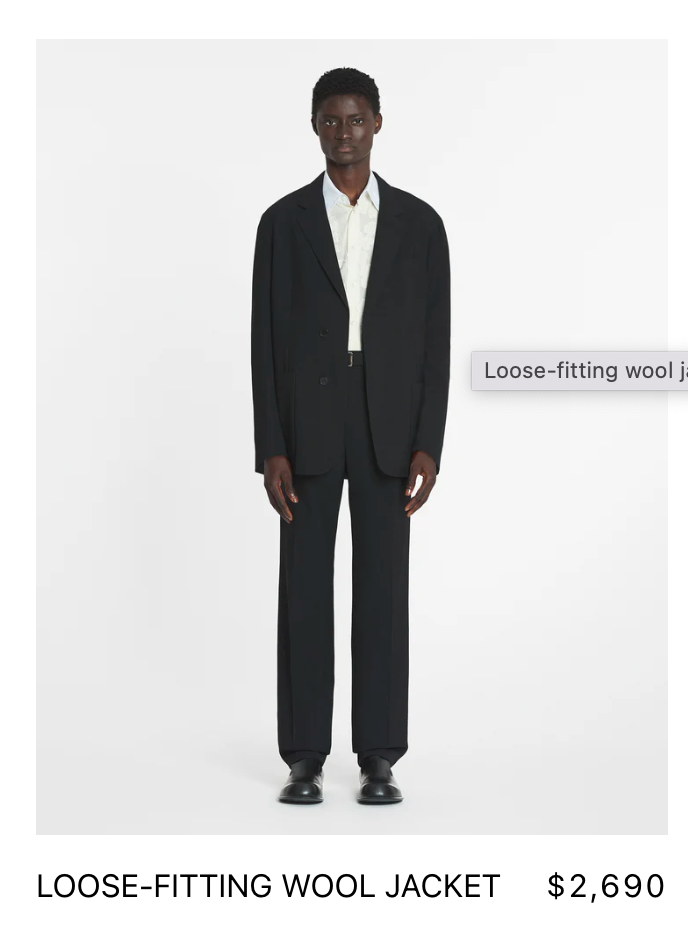 vintage LANVIN / lightweight wool+silk blazer / 50 Jackets