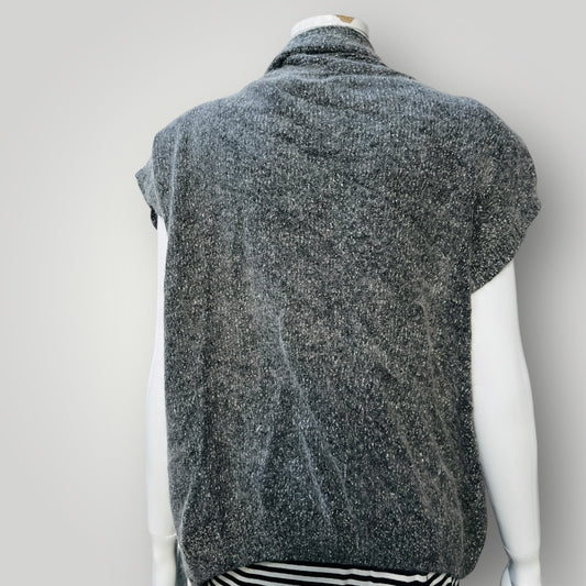 1980s vintage / DANA ASHLEY / silk angora cardigan vest / l (3884683700592792108)