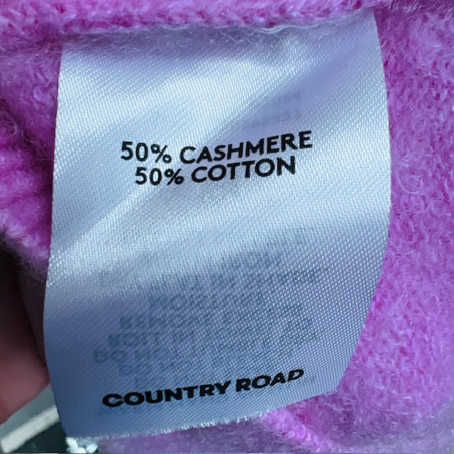 COUNTRY ROAD / 'rosetta' cashmere crop knit / xl Tops & shirts