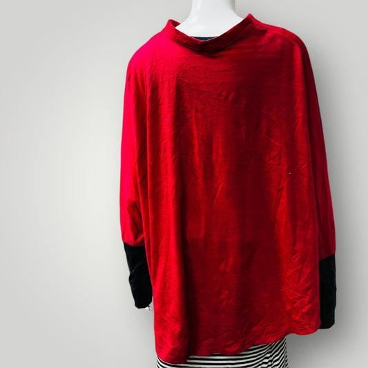 MERINO / pink wool jumper with dolman sleeves / s/m (3885206939103028706)