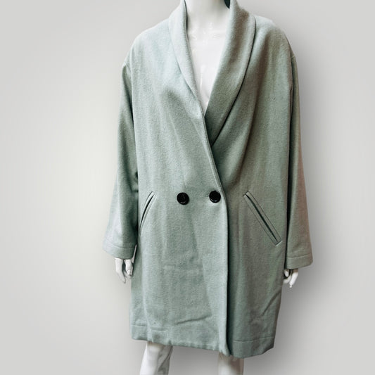 JULIETTE HOGAN / sage wool coat / m / made in nz (3885634865328907428)