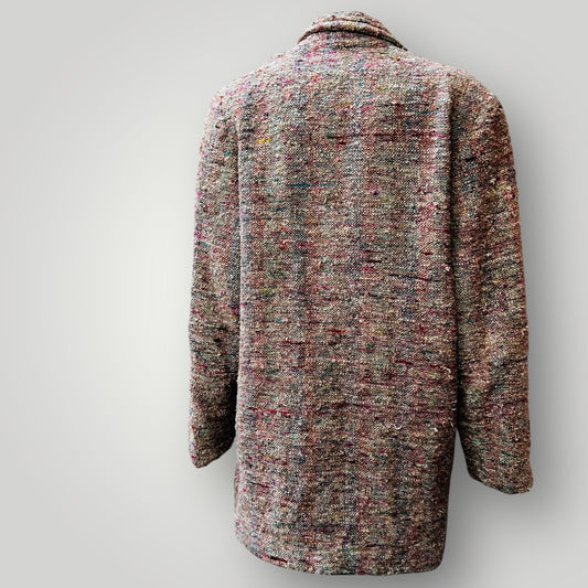 1980s nz vintage / WAYNE HANSEN / multicoloured silk boucle blazer / s (3885634893758777696)