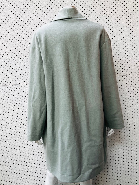 JULIETTE HOGAN / sage wool coat / m / made in nz (3885715299772271934)