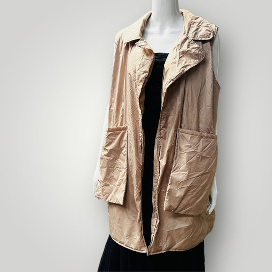 YCHQ / crispy nylon sleeveless long jacket / m/l (3886319374752323946)