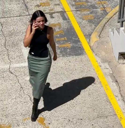 WITH CONSIDERATION / soho midi skirt in khaki / XL / new with tags / $280rrp (3886325548914039313)