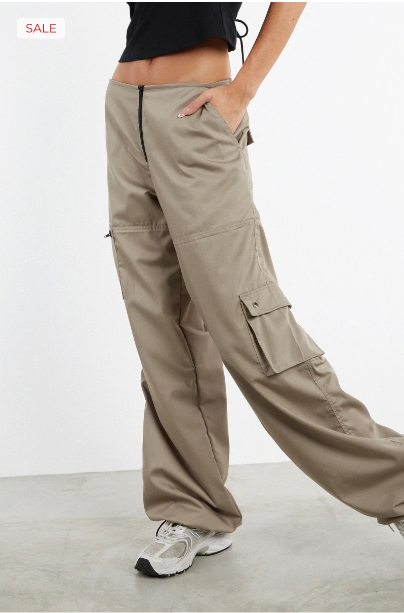 MOTEL / Xander Cargo Trouser in Cotton Drill Taupe / M (3886842701283890641)