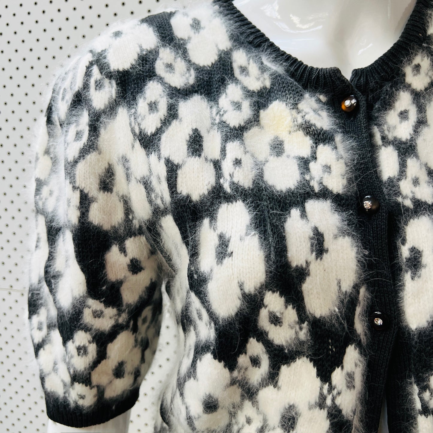 1980s aussie vintage / STEPHAN TAUSSIG / angora cardigan / s (3886921762998583382)