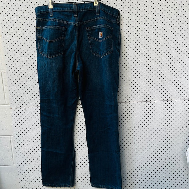 CARHARTT blue denim jeans / traditional fit / 38 x 30 (3886923176120725177)