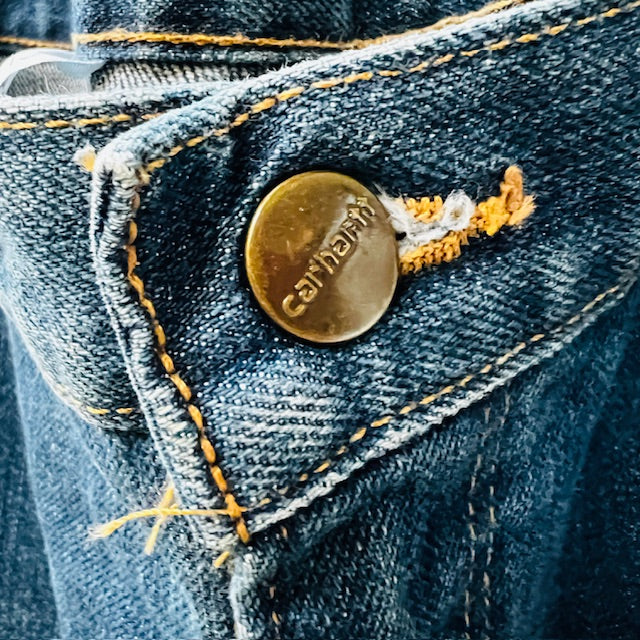 CARHARTT blue denim jeans / traditional fit / 38 x 30 (3886923181624813625)