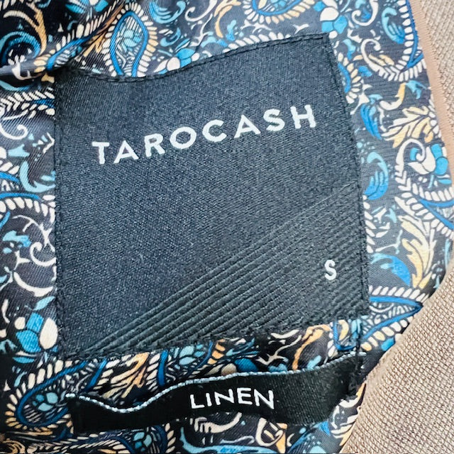 TAROCASH / brown linen blazer / s (3886923195360397586)