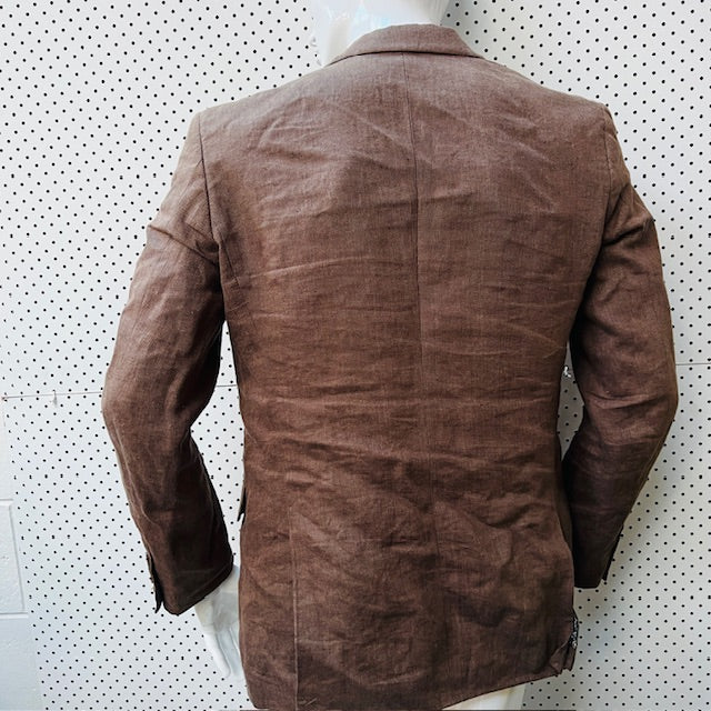 TAROCASH / brown linen blazer / s (3886923199414005251)