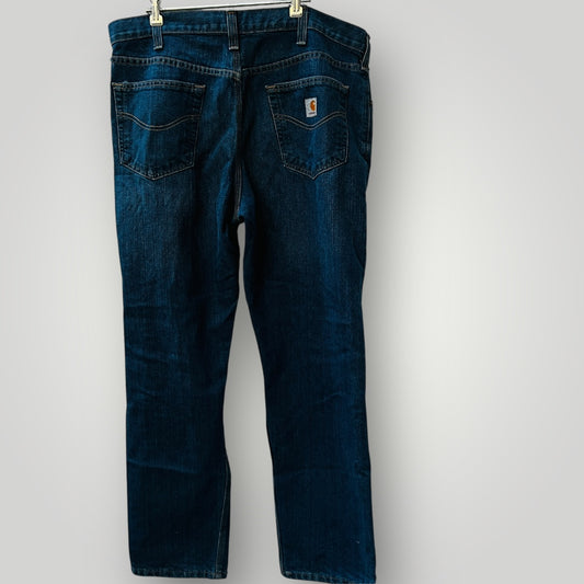 CARHARTT blue denim jeans / traditional fit / 38 x 30 (3886923368776232954)