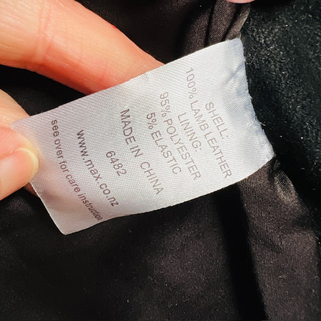 MAX / butter soft black leather jacket / L Jackets