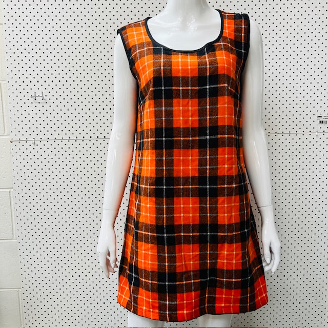 vintage / plaid / wool pinafore / s/m (3887024449464423723)