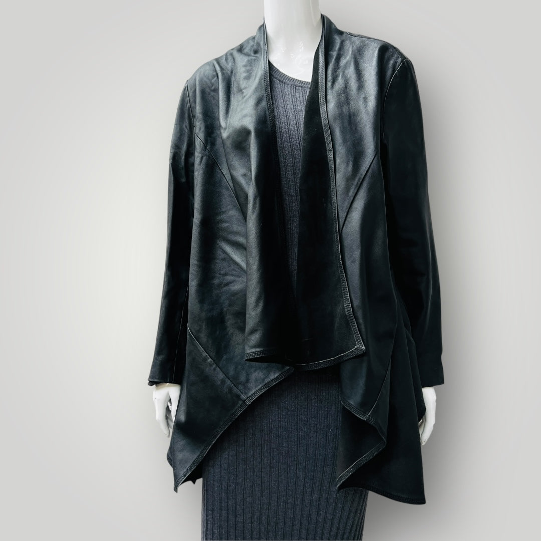 MAX / butter soft black leather jacket / L Jackets