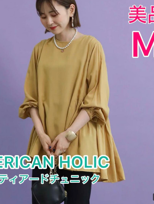 AMERICAN HOLIC / peplum swing top / L (3887097226578325933)