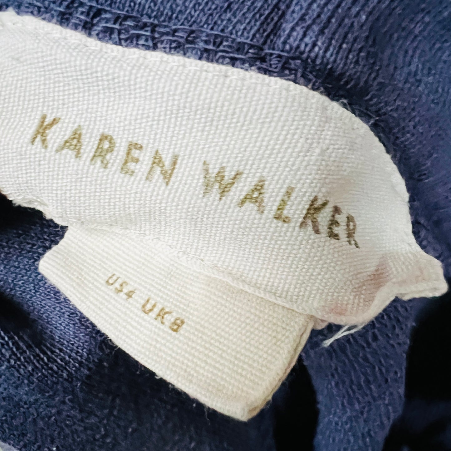 KAREN WALKER / blue logo hoodie / s (3887558840414057770)