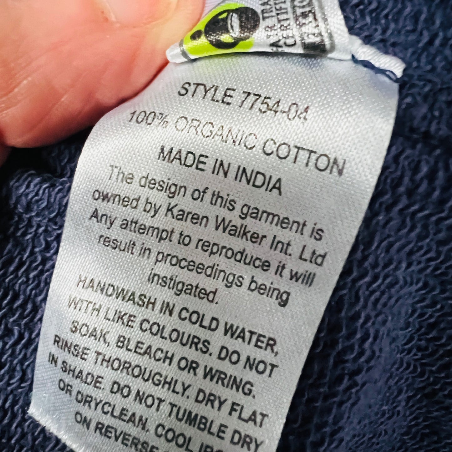 KAREN WALKER / blue logo hoodie / s (3887558843822608276)