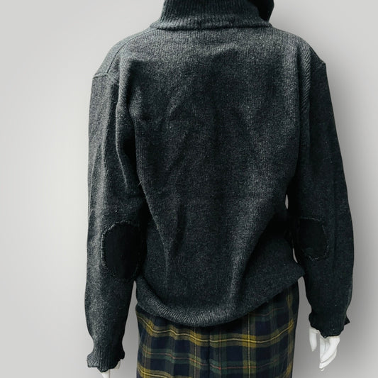 KORU / merino possum silk grey zip front cardigan / s / made in nz (3887558988742368915)